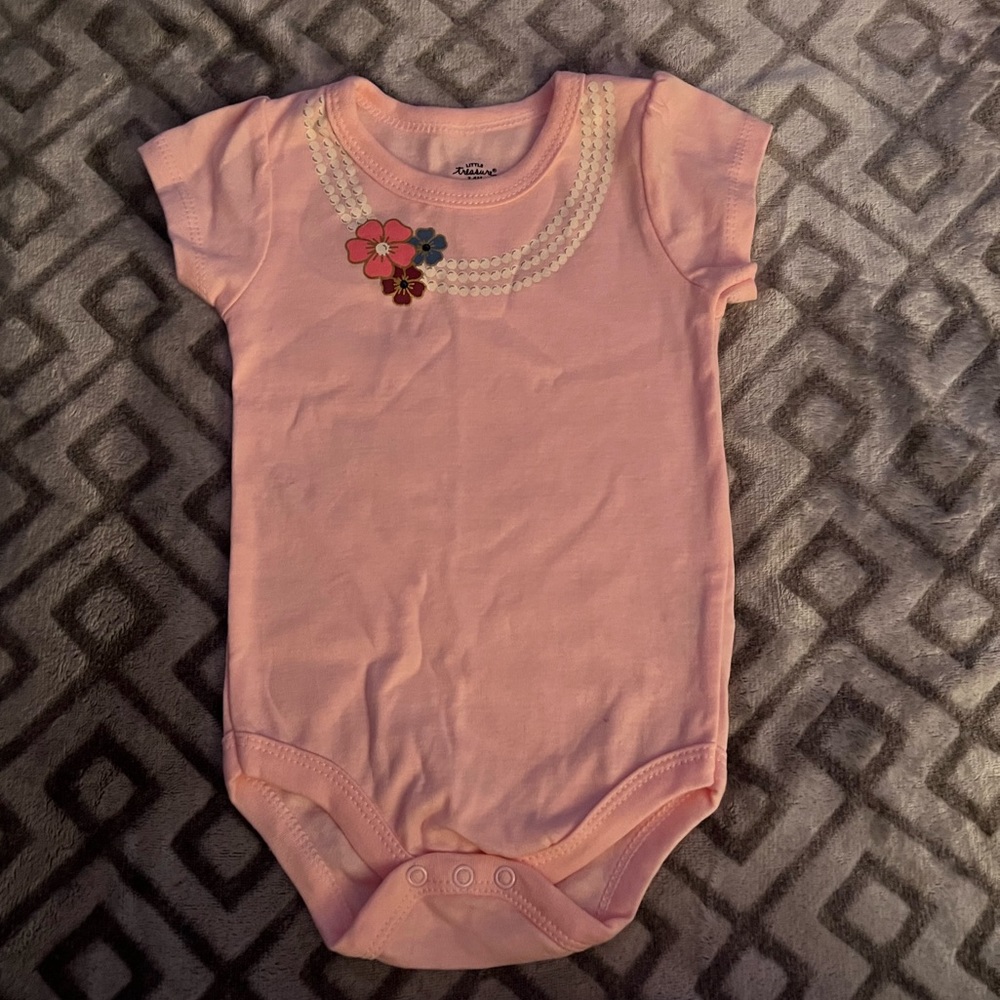 Pink 3/6M Baby Girl Onesie